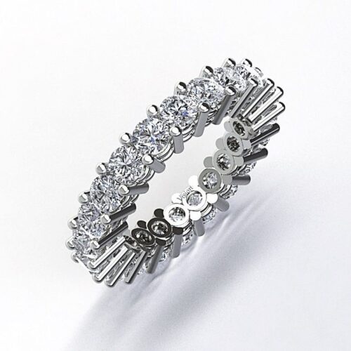 tamtur 0.10 ct yuvarlak tek tırnak çift bant