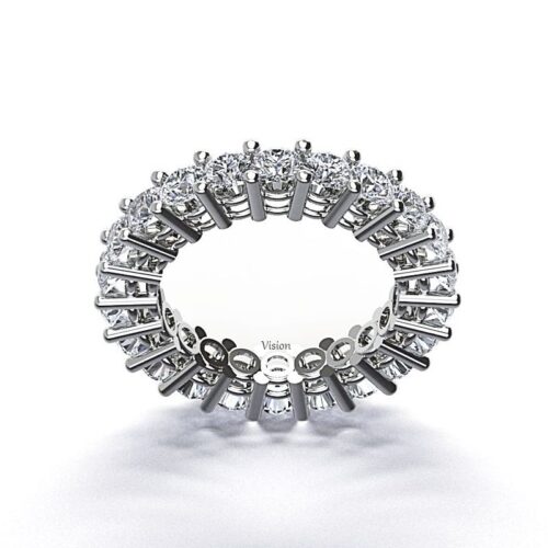 tamtur 0.10 ct yuvarlak tek tırnak çift bant yan