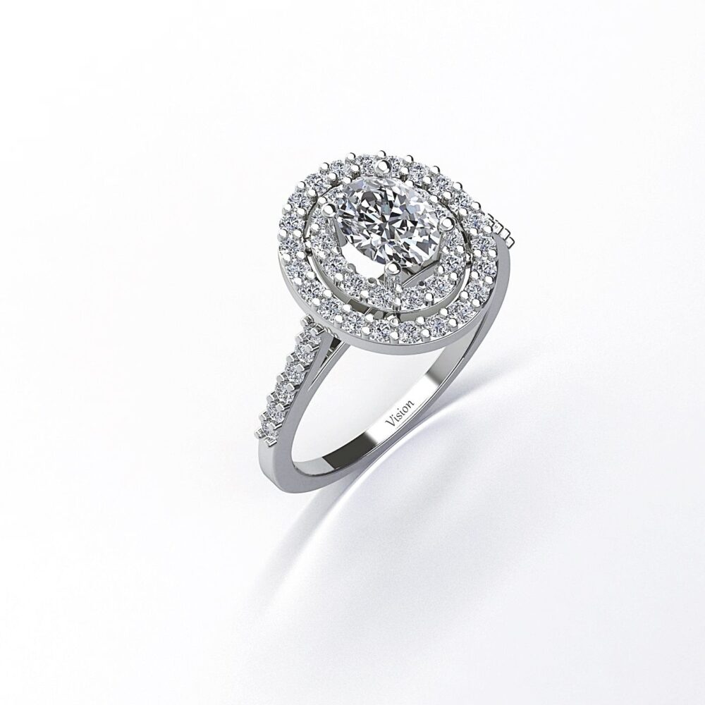 tek kol Perspektif 3 Beyaz Altin Diamond