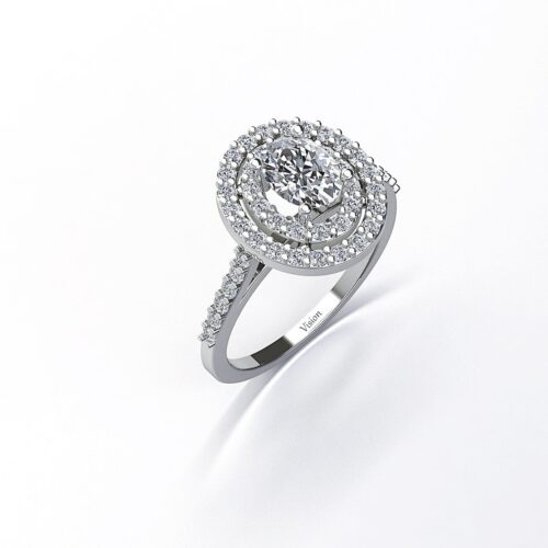 tek kol Perspektif 3 Beyaz Altin Diamond