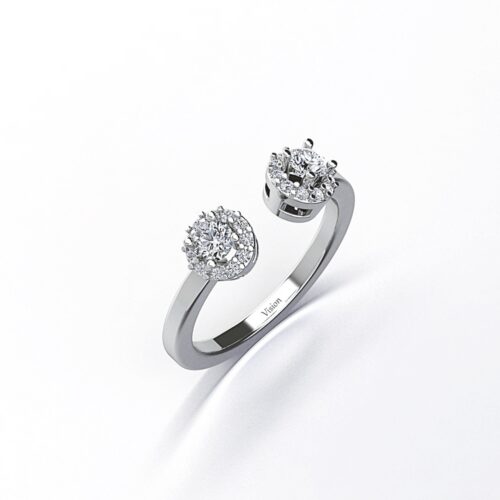 ift ceninli yüzük Perspective2 Anisotropic White White Gold Diamond