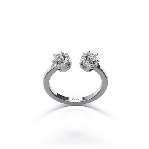 ift ceninli yüzük Perspectiveyan Anisotropic White White Gold Diamond