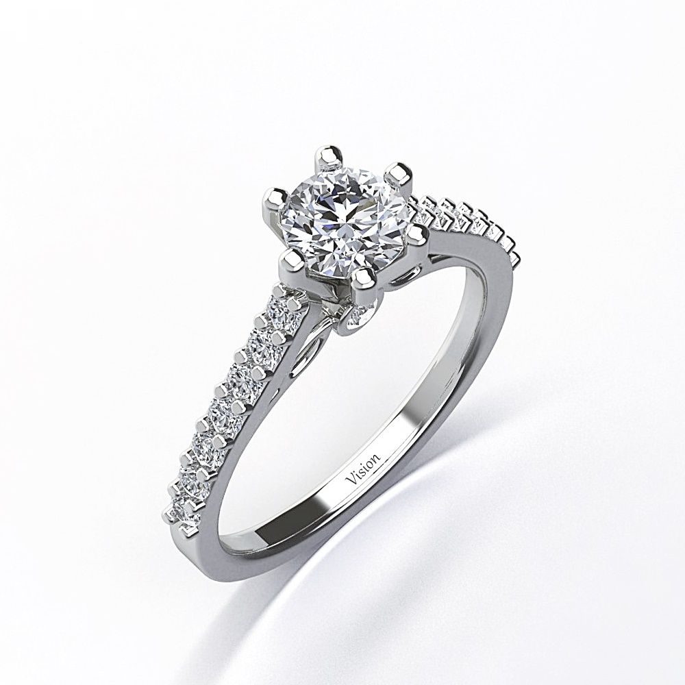 5.50 tektas damla motifli Perspektif White Gold 1 Diamond