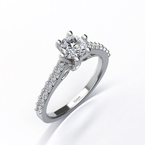 5.50 tektas damla motifli Perspektif White Gold 1 Diamond