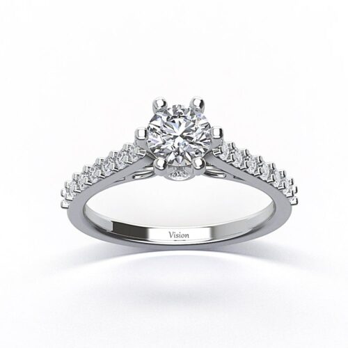 5.50 tektas damla motifli ust White Gold 1 Diamond