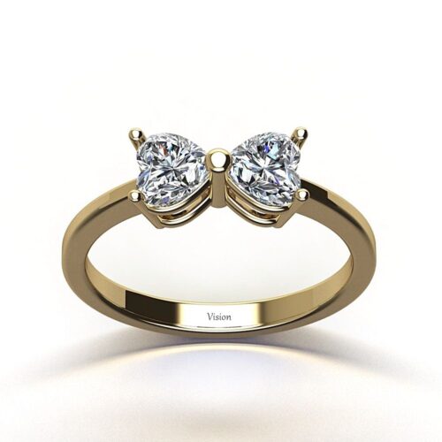 kalpli papyon yuzuk Perspective 1 Yesil Altin 1 Diamond
