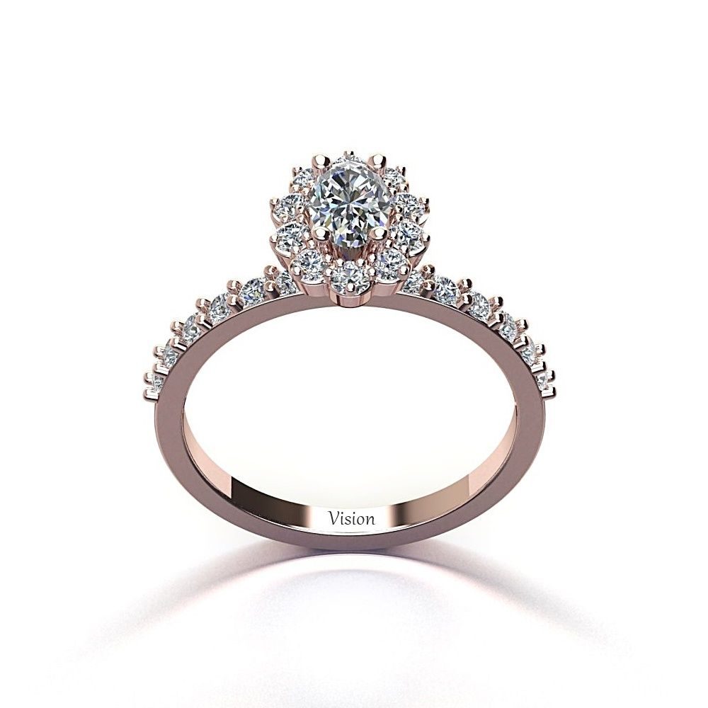 oval tektas Perspectiveyan Anisotropic White Kirmizi Altin 1 Diamond