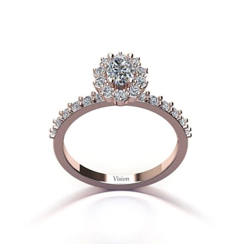 oval tektas Perspectiveyan Anisotropic White Kirmizi Altin 1 Diamond