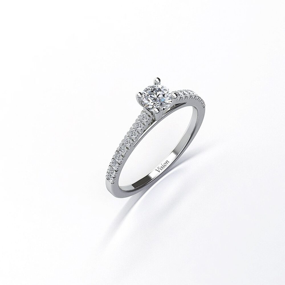 mikro tektas Perspektif Anisotropic White Beyaz Altin Diamond