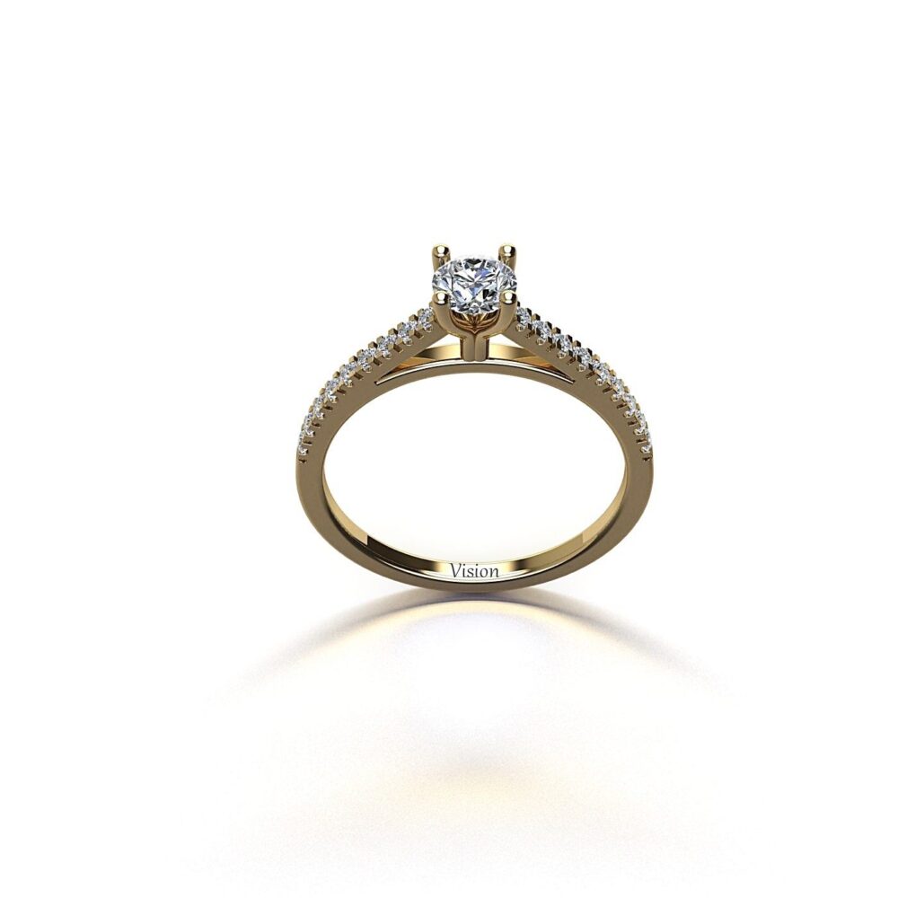 mikro tektas yan Anisotropic White Yesil Altin Diamond