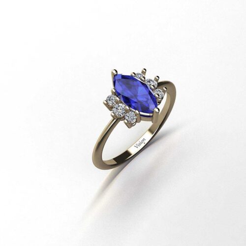 markiz ve tesevili yz Perspektif 1 Yesil Altin Sapphire Blue Diamond