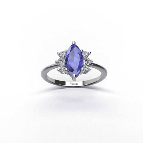 markiz ve tesevili yz ust 1 Beyaz Altin Sapphire Blue Diamond