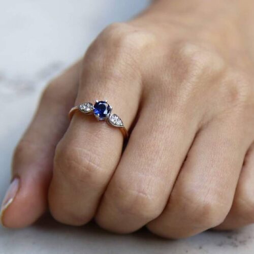 vision pirlanta yuzuk safir 64654