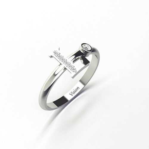 vision pirlanta harf yuzuk 041