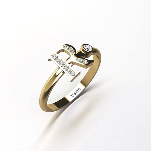 vision pirlanta harf yuzuk 058