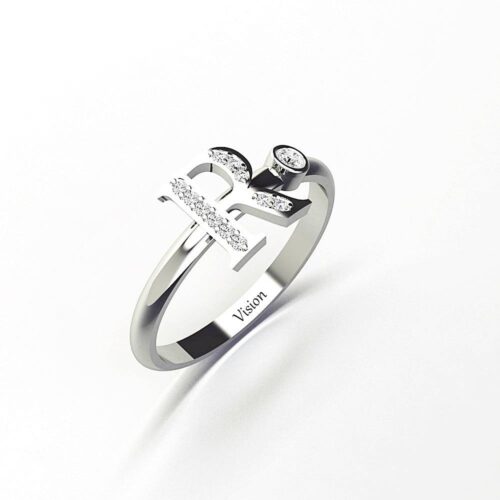 vision pirlanta harf yuzuk 059