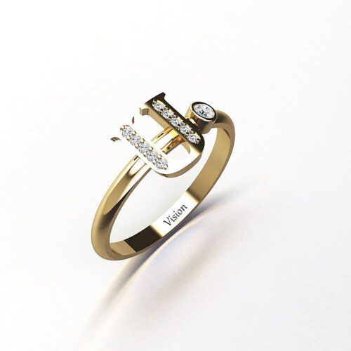 vision pirlanta harf yuzuk 070