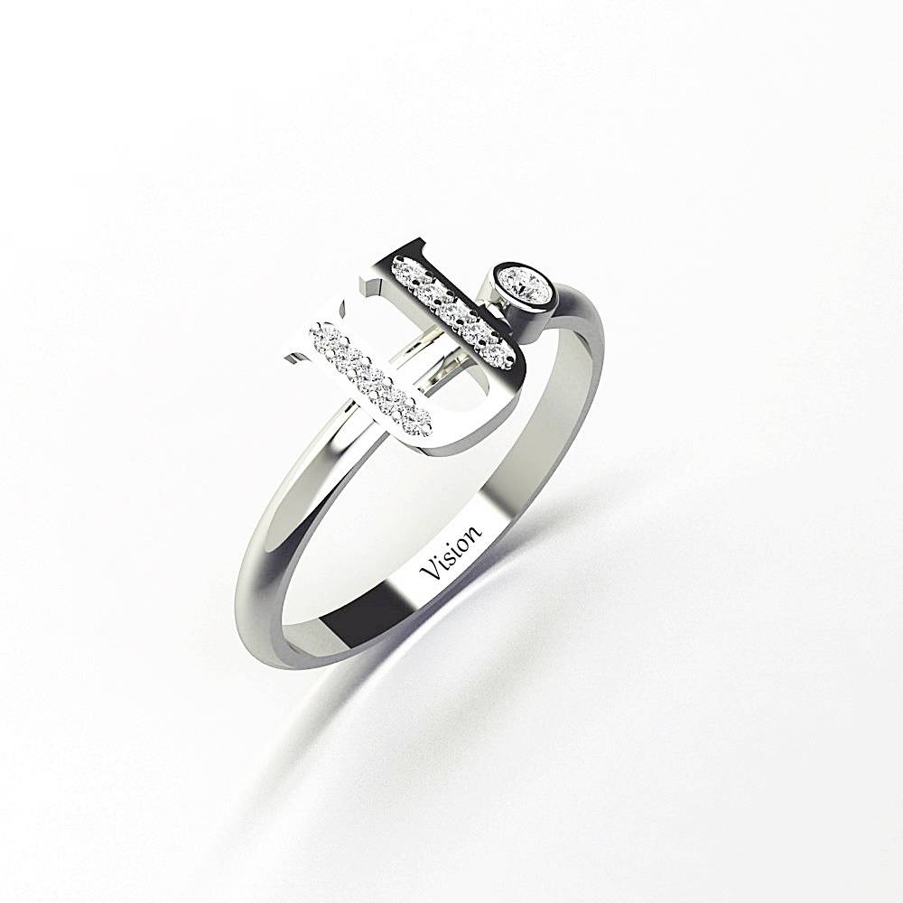 vision pirlanta harf yuzuk 071