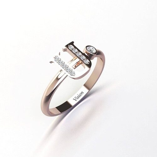 vision pirlanta harf yuzuk 072