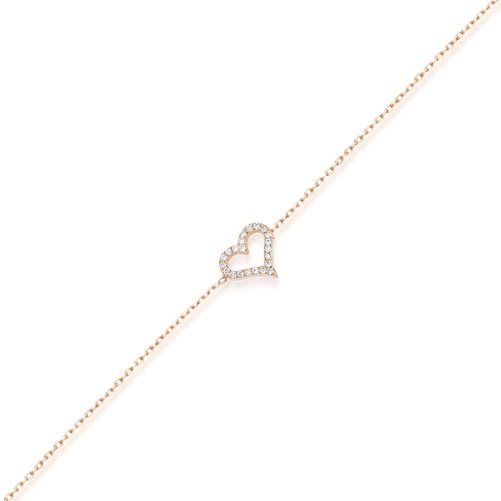 pirlanta kalp bileklik pirlanta kalp bileklik