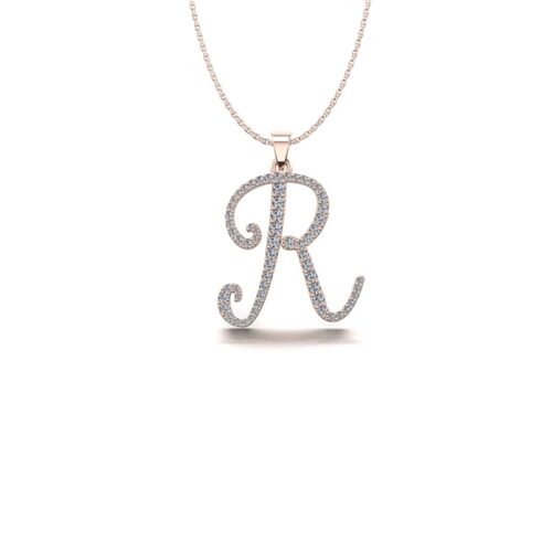 visionpirlanta harf kolye 098