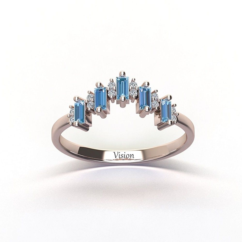 vision pirlanta yuzuk blue rose