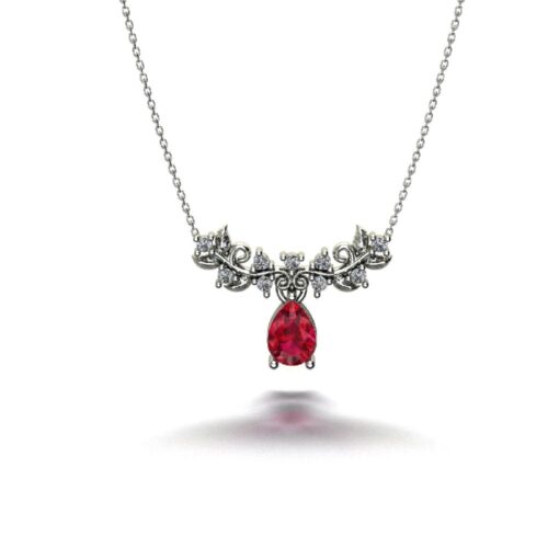 visionpirlanta yaprak kolye 85429