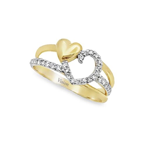 vision pirlanta yuzuk kalp 100